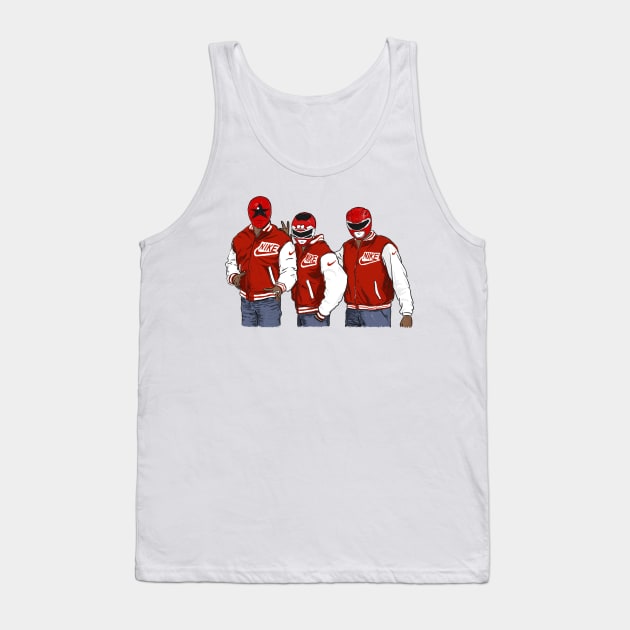 Red Ranger Crew Tank Top by cabelomaluco